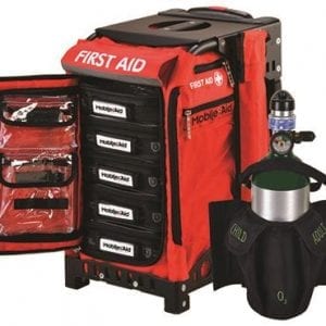 MobileAid BLS Pro 200 Hi-Visibility Easy-Roll Trauma First Aid Station w O2 Tank Holder & AED Strap31589