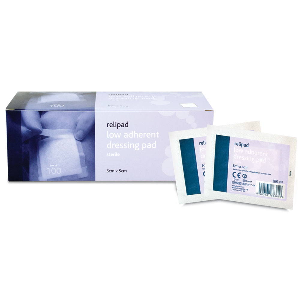 Relipad Low Adherent Dressing pad 5cmx5cm - Single381k