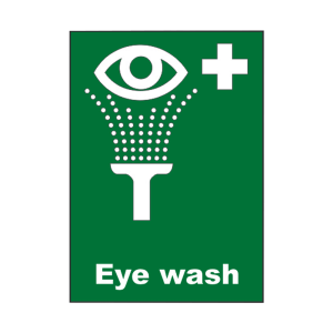 Sign Eye Wash & White Cross Rigid