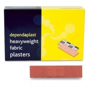 Dependaplast Fabric Plasters 7cm x 2cm Box of 100513