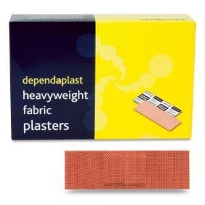Dependaplast Fabric Plasters 7.5cm x 2.5cm Box of 100514