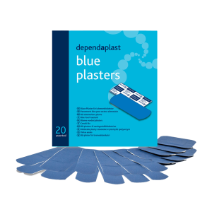 Dependaplast Blue Food Area Plasters Assorted Wallet of 20