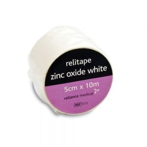 Relitape Zinc Oxide Tape White 5cm x 10m615