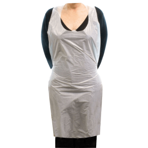 Polythene Aprons , White, single