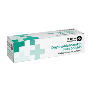 SJA disposable manikin face shields roll of 50