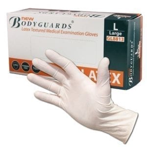 Non-Sterile Powder Free Latex Gloves - White-Box of 100- LDP/123