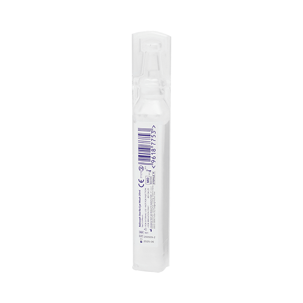 Eye wash phials 20ml sterile - Single