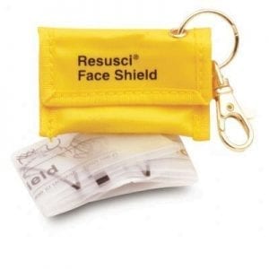 Yellow face shiled key ringF79067