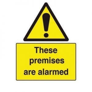 These premises are alarmed signF90415