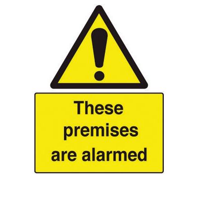 These premises are alarmed signF90415