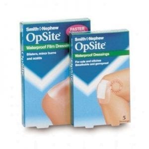 Opsite waterproof dressing 6.5x5cm pk 5F90636