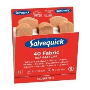 Salvequick fabric adhesive plasters 6pks x 40F90641