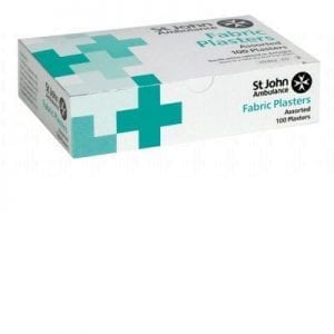 SJA fabric plasters assorted pk 100F98225
