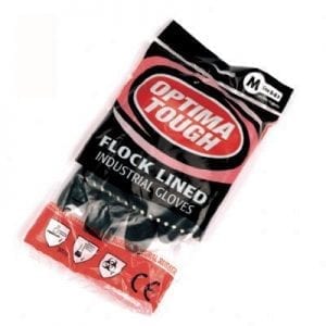 Optima Tough Rubber Gloves - black colorF99038