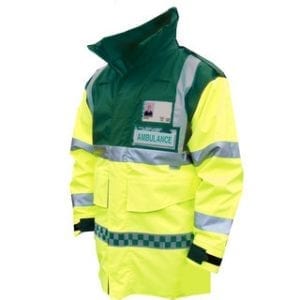 Hi-Vis Ambulance Jacket - Green & Yellow