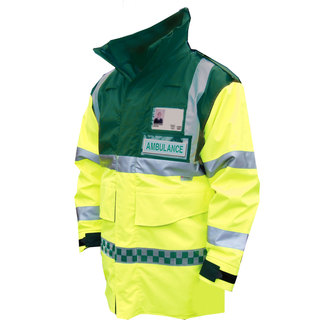 Hi-Vis Ambulance Jacket - Green & Yellow