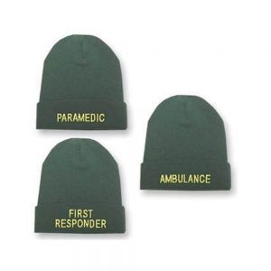 Green Beanie Woolly Hat - Ambulance
