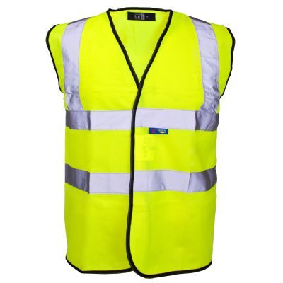 HI VIS WAISTCOAT 2 BANDS AND BRACEU02104 - XXXL