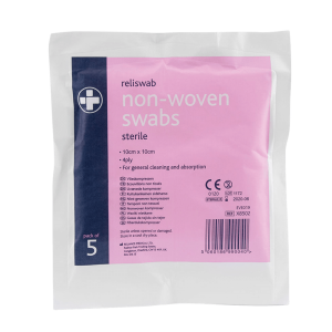Gauze swabs , Sterile 4ply,10cm x 10cm pack of 5