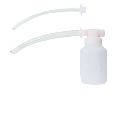 Spare collection jar with two soft catheters 18 fg and 36fg