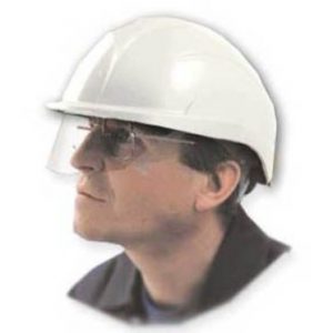 WHITE Centurian Vision Helmet with Built In Safety Visor