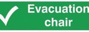 Evacuation Chair sign