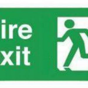 FIRE EXIT SIGN WITH OUT SIGNAL