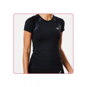 Women COOLMAX Compression Short Sleeve, Red (Large)