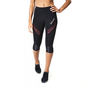 Women COOLMAX Compression Capri Tight , Red (EXtra Large)