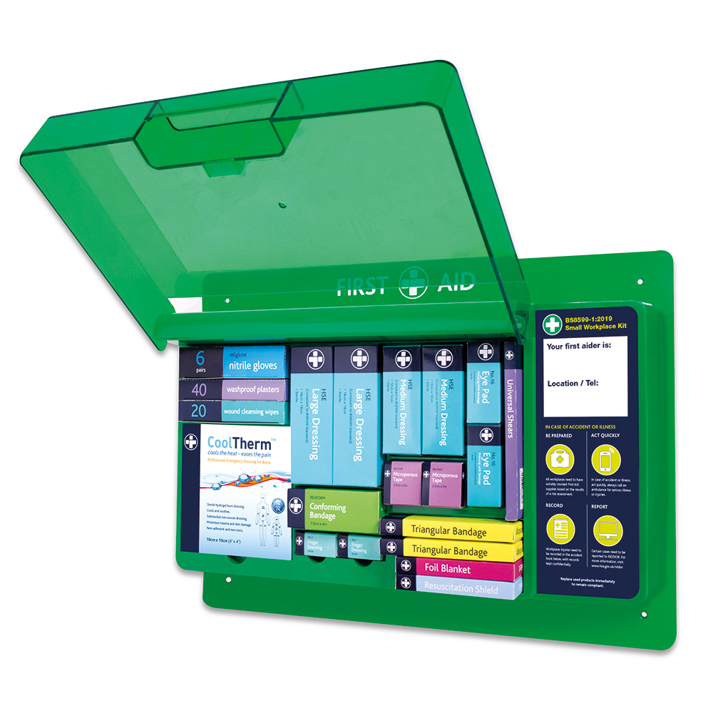 Small Workplace Kit in Deluxe First Aid Wall Station