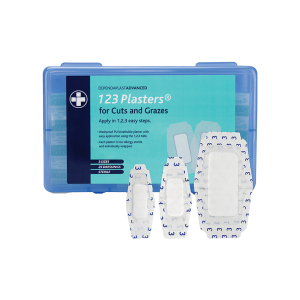 Dependaplast Advanced 1,2,3 Washproof Assorted Plasters (Frame Style) Plastic Box of 25